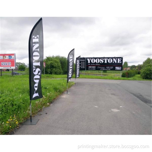 Roadside Swooper Feather Flags Banner For Advertising / Trade Show